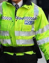 Reflective Police jacket.