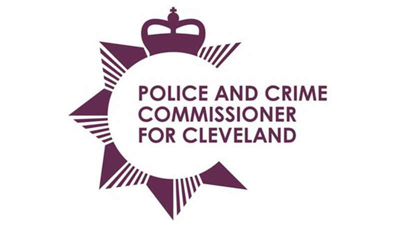 Police and Crime Commissioner for Cleveland logo in purple and white.