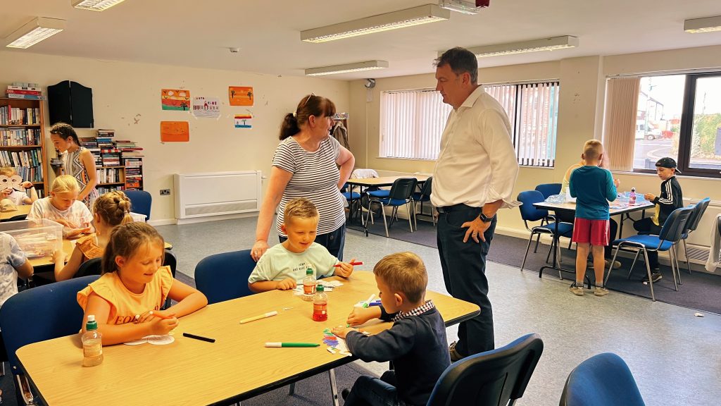 PCC Steve Turner at Liverton Mines youth club 