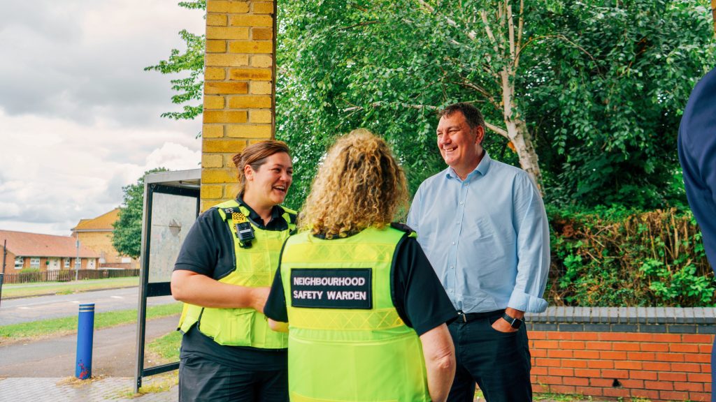 Cleveland PCC Steve Turner with street wardens