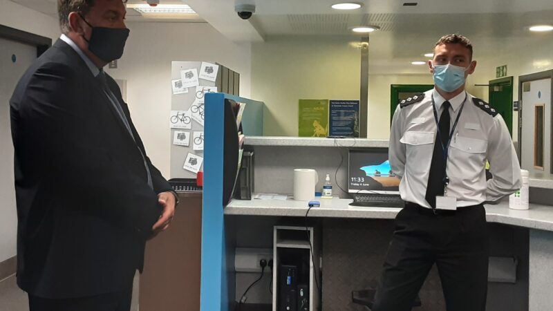 PCC Steve Turner at Hartlepool Custody Suite