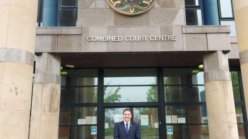 Cleveland PCC Steve Turner outside Teesside Crown Court