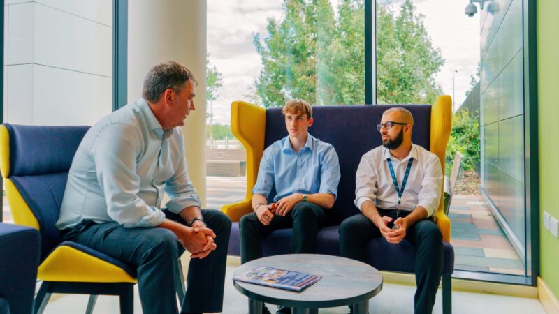 Teesside University interns Euan Howell.and Qais Hussain