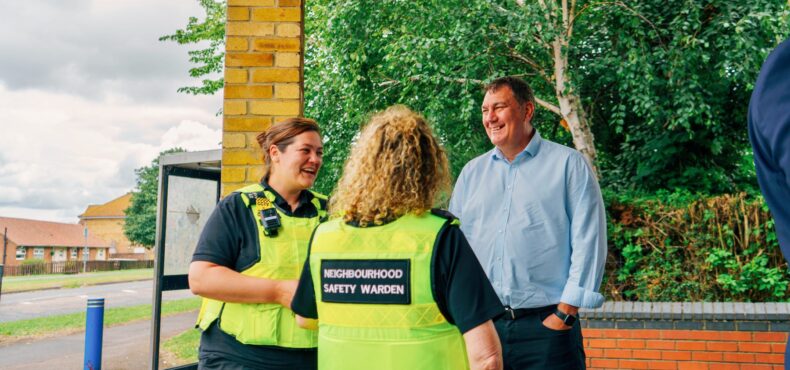 Cleveland PCC Steve Turner with street wardens