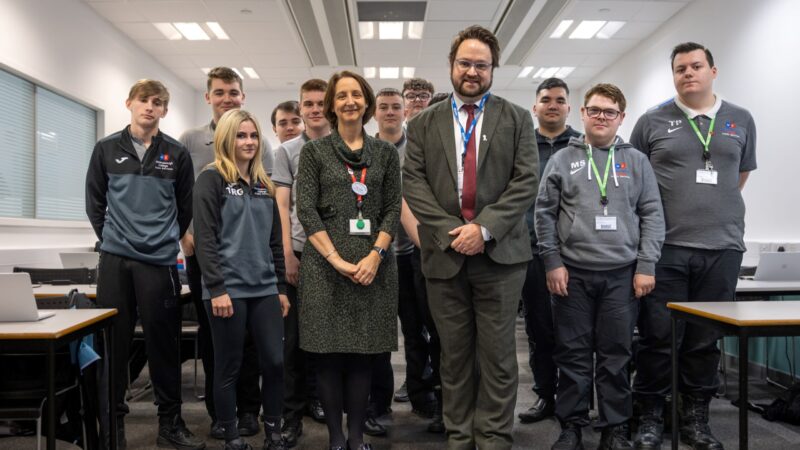 PCC Matt Storey. visit to Middlesbrough College