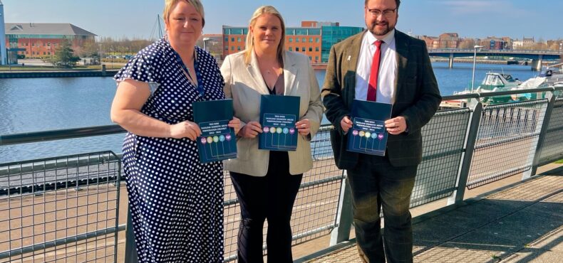 Policy, Partnerships and Delivery Manager Tracey Brittain, campaigner Micala Trussler and PCC Matt Storey