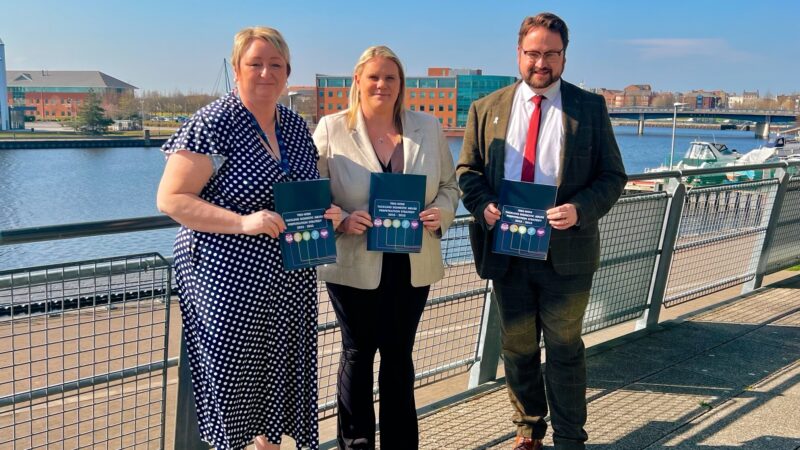 Policy, Partnerships and Delivery Manager Tracey Brittain, campaigner Micala Trussler and PCC Matt Storey
