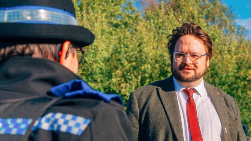 PCC Matt Storey with neighbourhood officer