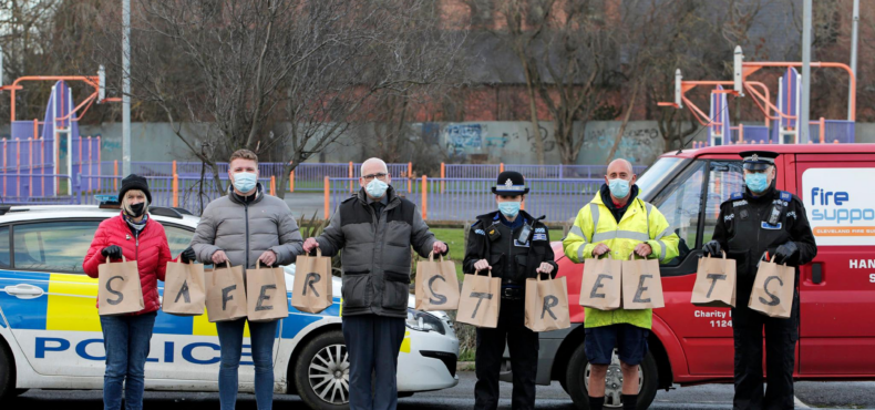 BAGGING A GREAT RESULT....Some of the partners from Safer Streets 1 in Hartlepool