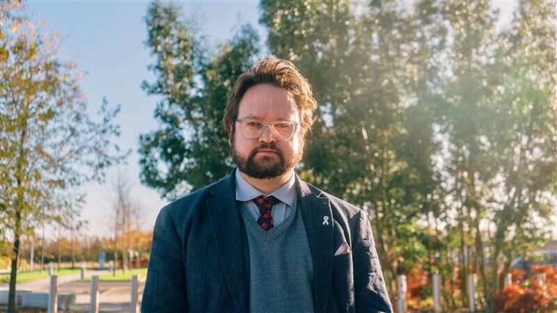 PCC Matt Storey with white ribbon