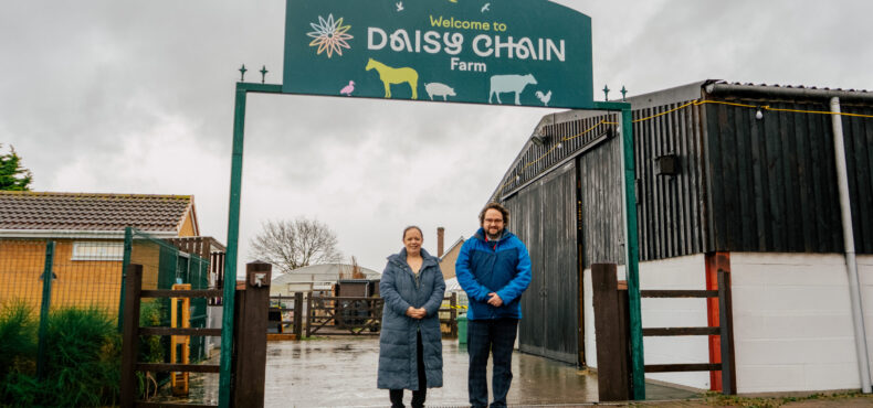 PCC Matt Storey with Daisy Chain's Director of Services Jenny Hewitt.
