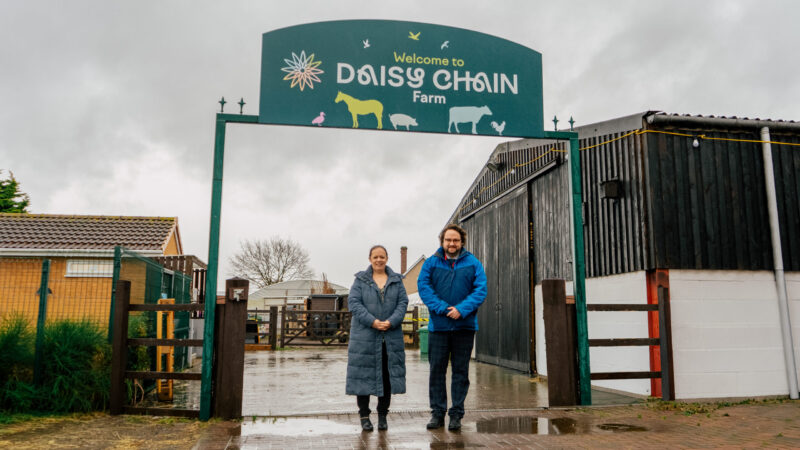 PCC Matt Storey with Daisy Chain's Director of Services Jenny Hewitt.